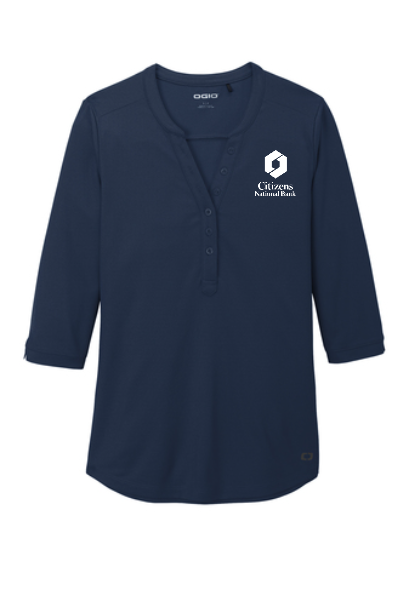 Ladies' OGIO Jewel Henley Navy - Main Image