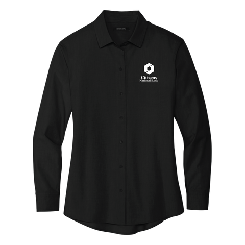 NEW! Ladies' Mercer+Mettle Long Sleeve Stretch Shirt - Black