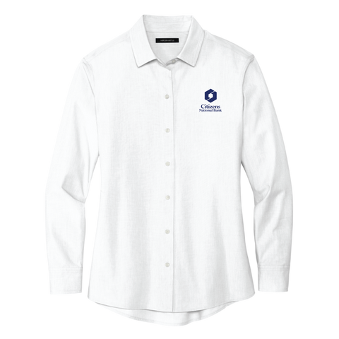 NEW! Ladies' Mercer+Mettle Long Sleeve Stretch Shirt - White