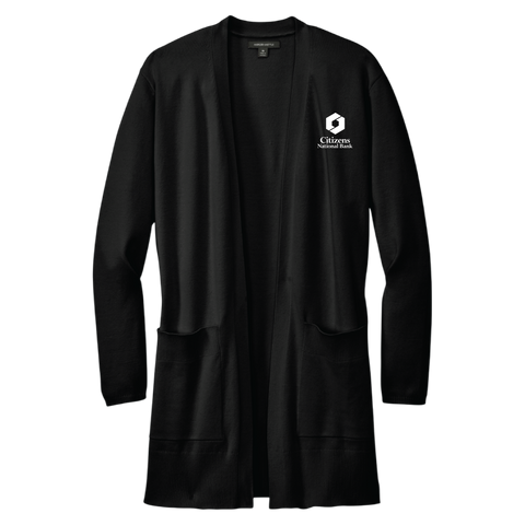 NEW! Ladies' Mercer+Mettle Open-Front Cardigan Sweater - Deep Black