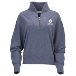 NEW! Ladies' Boxercraft Dream Crop Fleece 1/4-Zip - Navy Heather