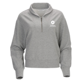 NEW! Ladies' Boxercraft Dream Crop Fleece 1/4-Zip - Oxford Heather