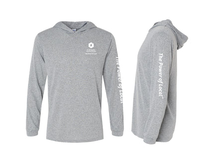 Performance Hooded Long Sleeve T-Shirt - Heather Grey