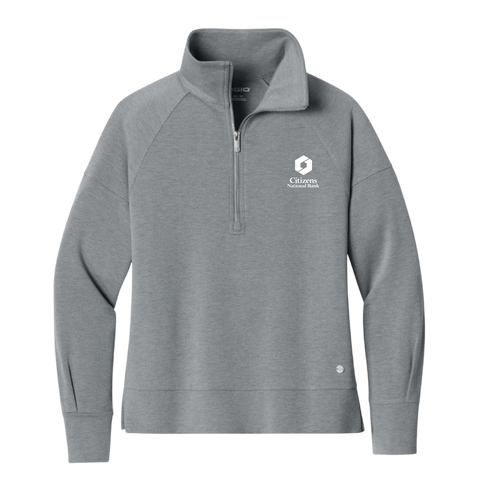 NEW! Ladies' OGIO Luuma 1/2-Zip - Petrol Grey Heather