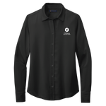 NEW! Ladies' Brooks Brothers Full-Button Satin Blouse - Deep Black