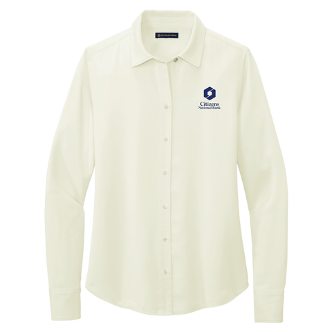 NEW! Ladies' Brooks Brothers Full-Button Satin Blouse - Off White