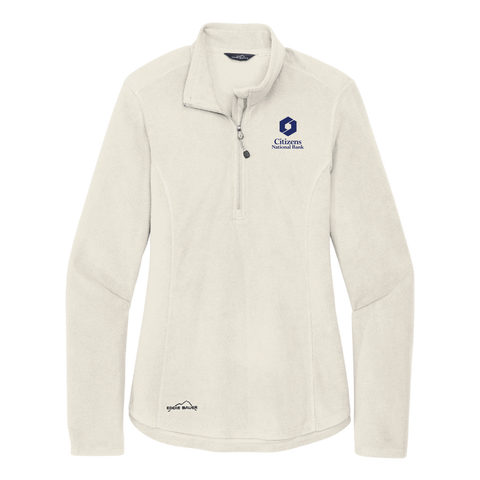 NEW! Ladies' Eddie Bauer 1/2-Zip Microfleece - Ivory