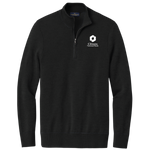 NEW! Men's Brooks Brothers Merino Birdseye 1/4-Zip - Deep Black