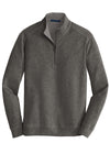 Men's Port Authority Interlock 1/4-Zip Pullover - Charcoal Heather