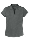 Ladies' Port Authority Trace Heather Polo - Charcoal Heather