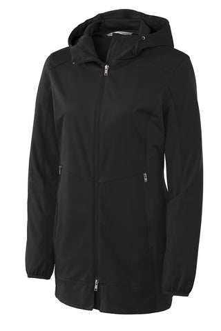Ladies' Port Authority Active Hooded Soft Shell Jacket - Deep Black