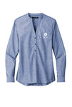 Ladies' Chambray Easy Care Shirt - Moonlight Blue