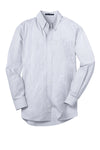 Plaid Pattern Easy Care Long Sleeve - White